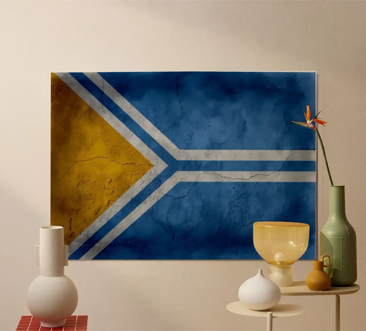 Bandiera vintage di Tuva poster da Joshua A Holmes