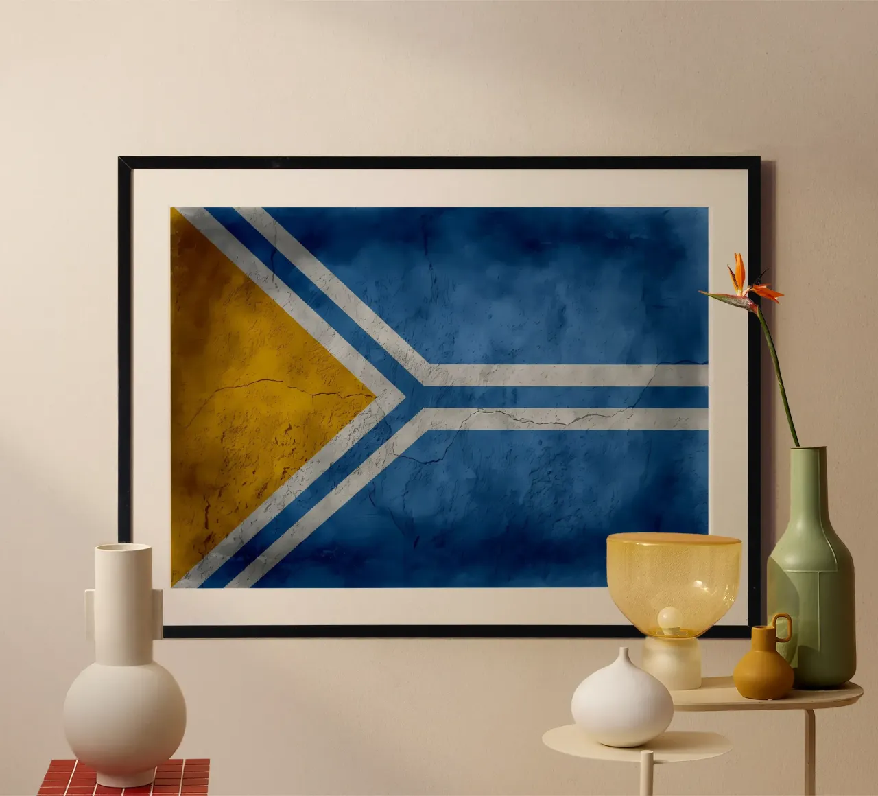 Bandiera vintage di Tuva poster da Joshua A Holmes