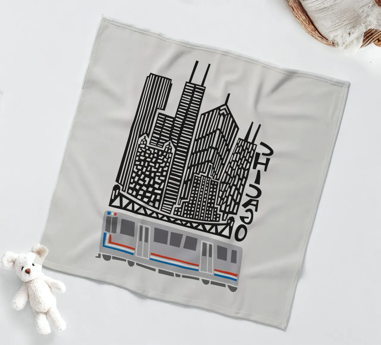 Chicago fleecedeken van Fox & Velvet