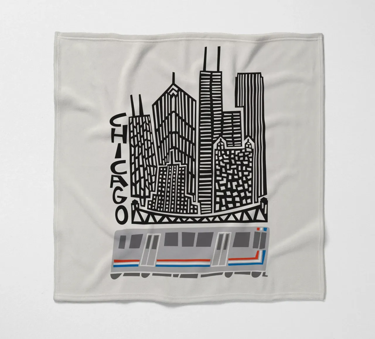 Chicago fleecedeken van Fox & Velvet