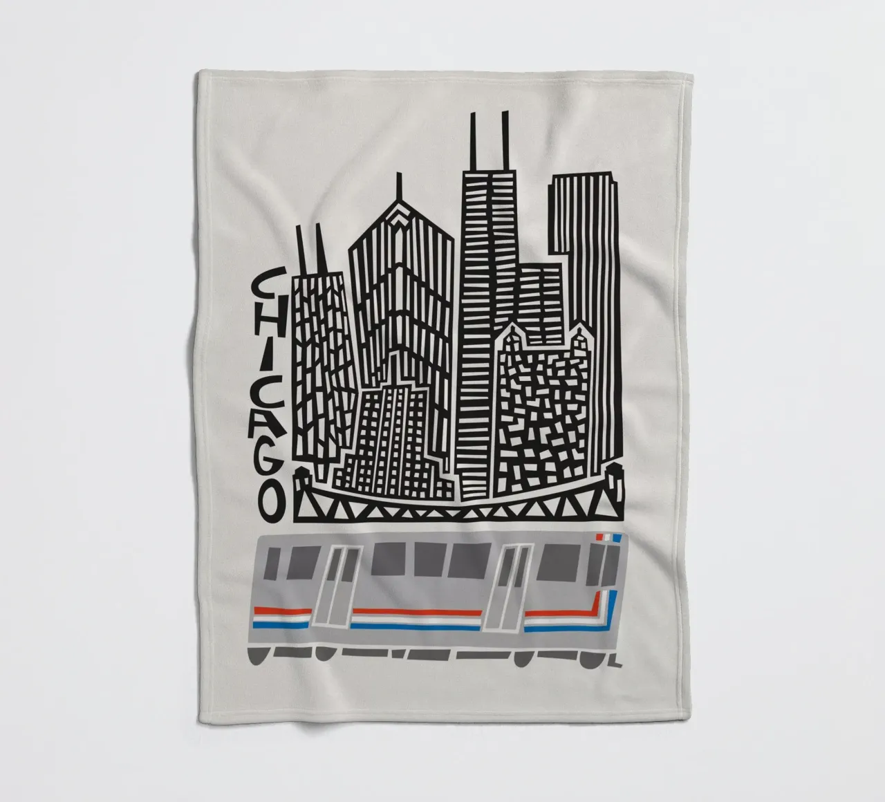 Chicago fleecedeken van Fox & Velvet