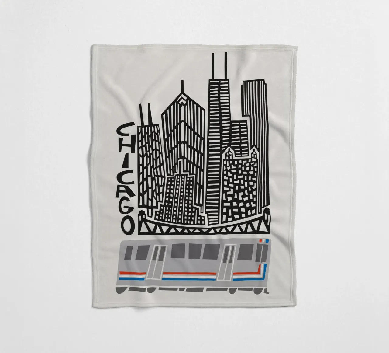 Chicago fleecedeken van Fox & Velvet