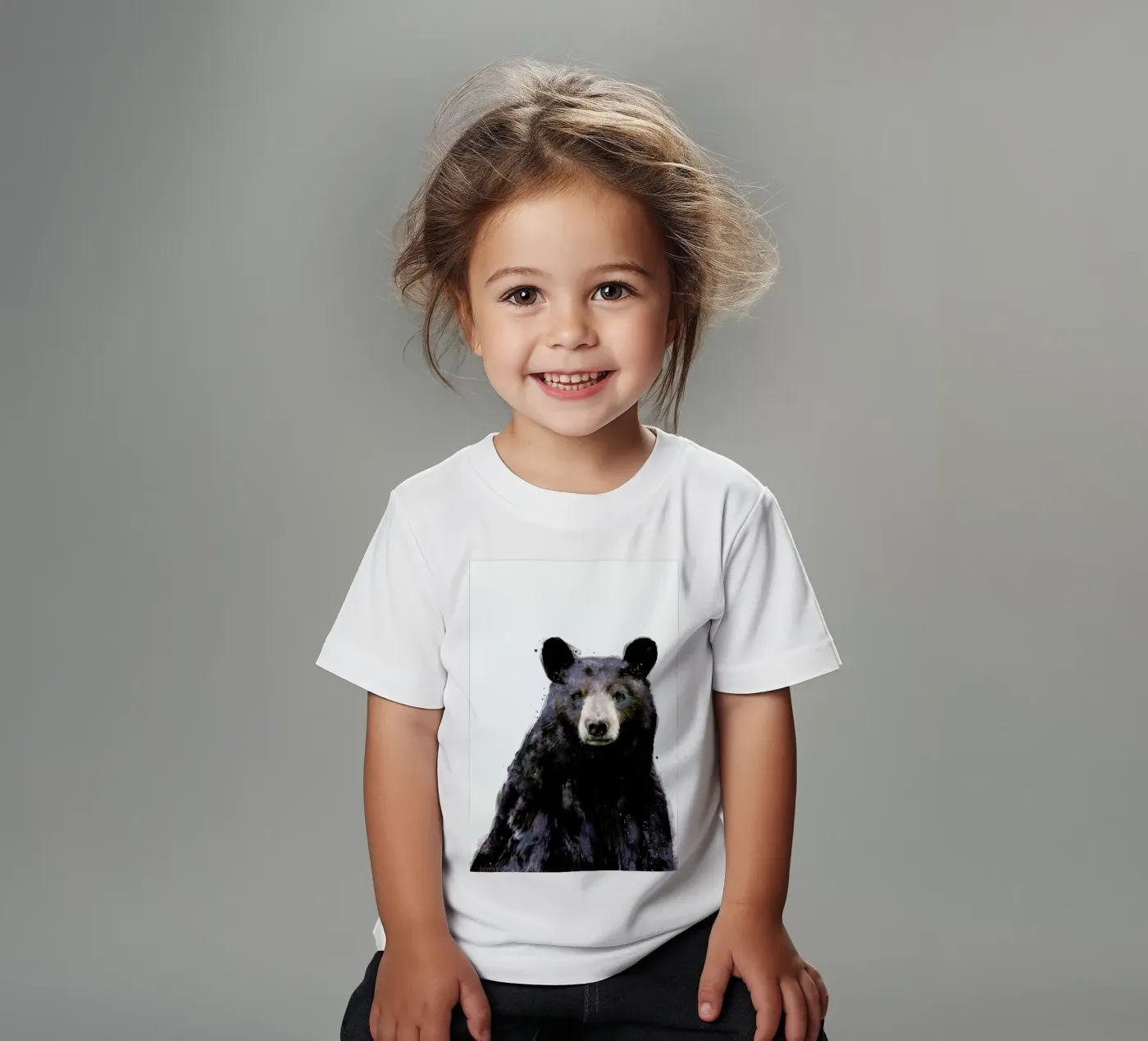 Black Bear t-shirt bambini da Amy Hamilton
