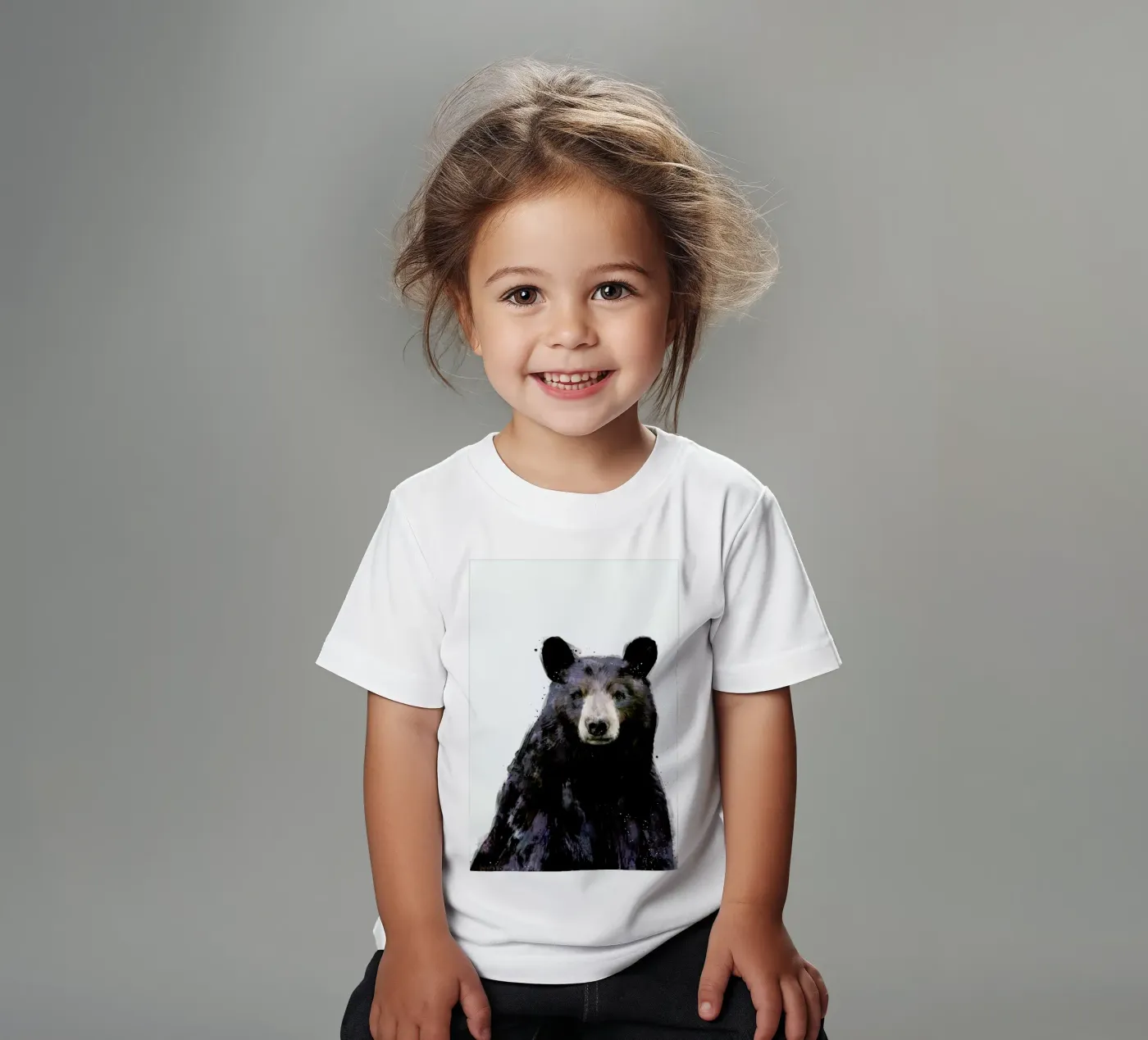 Black Bear t-shirt bambini da Amy Hamilton