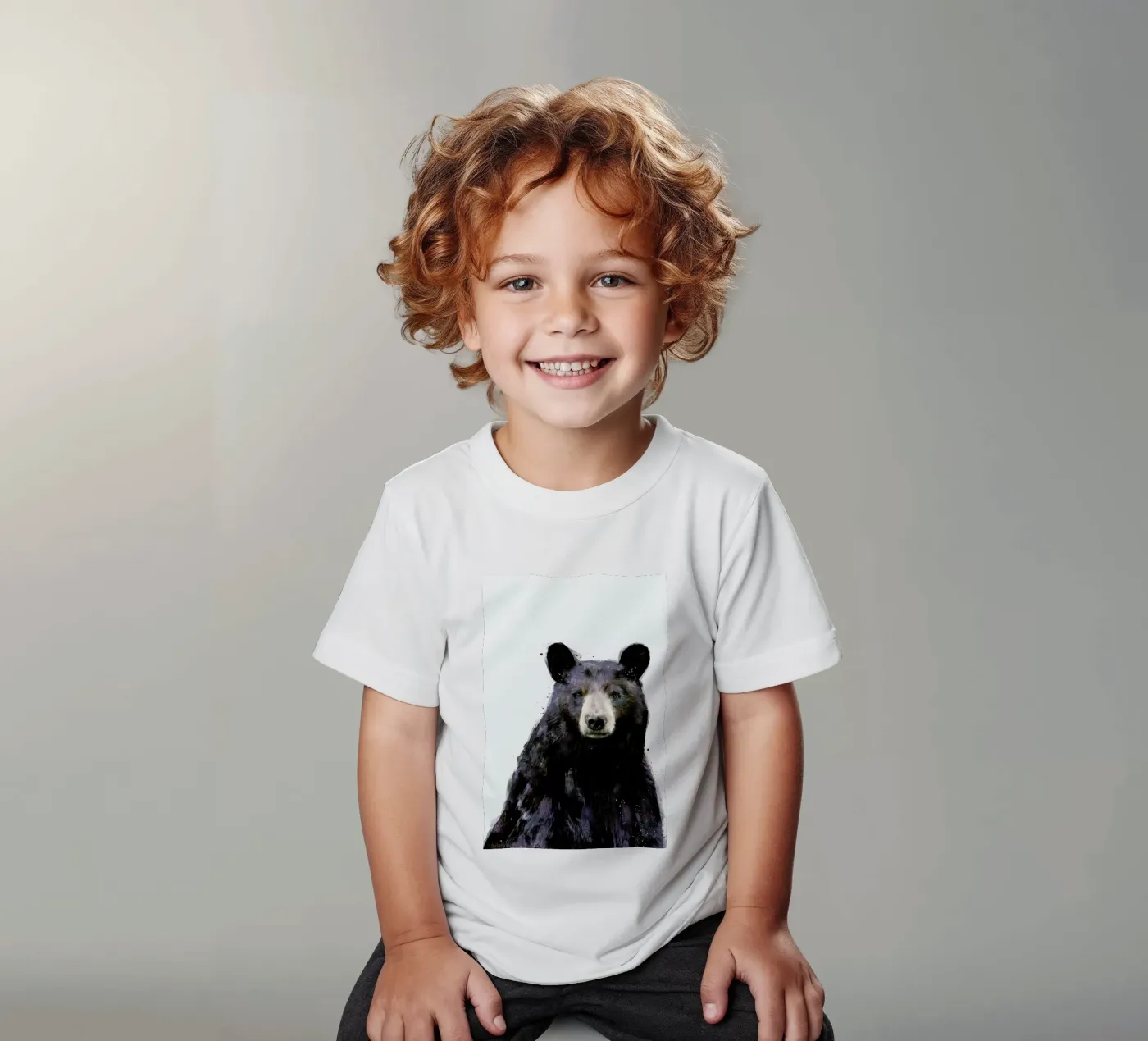 Black Bear t-shirt bambini da Amy Hamilton