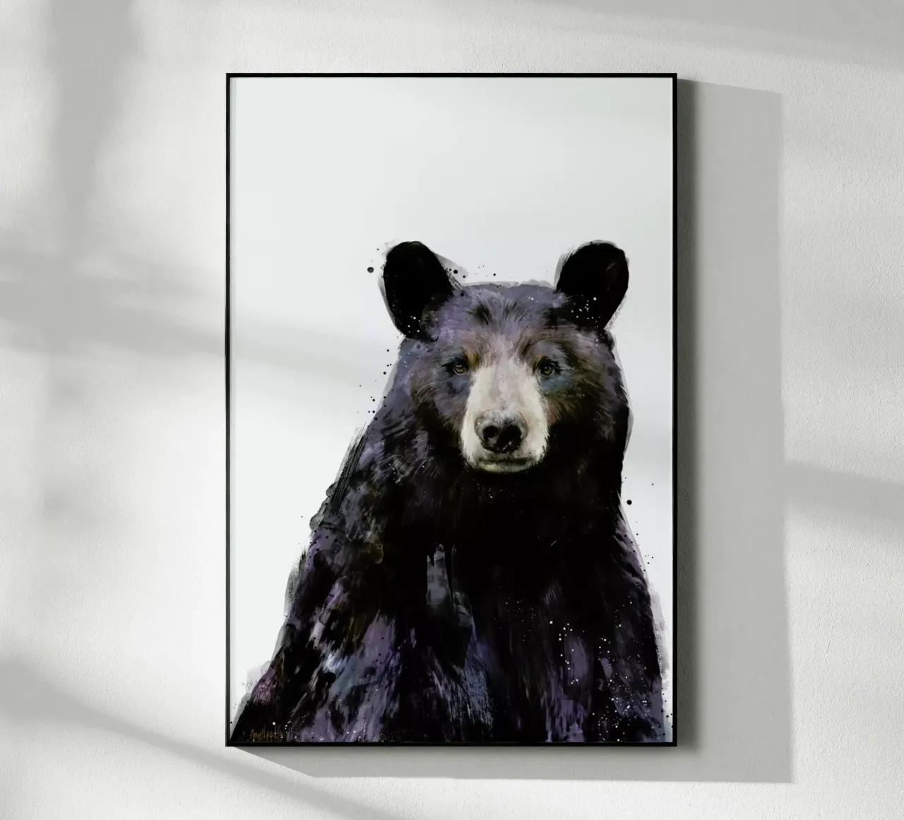 Black Bear acrylic glass by Amy Hamilton