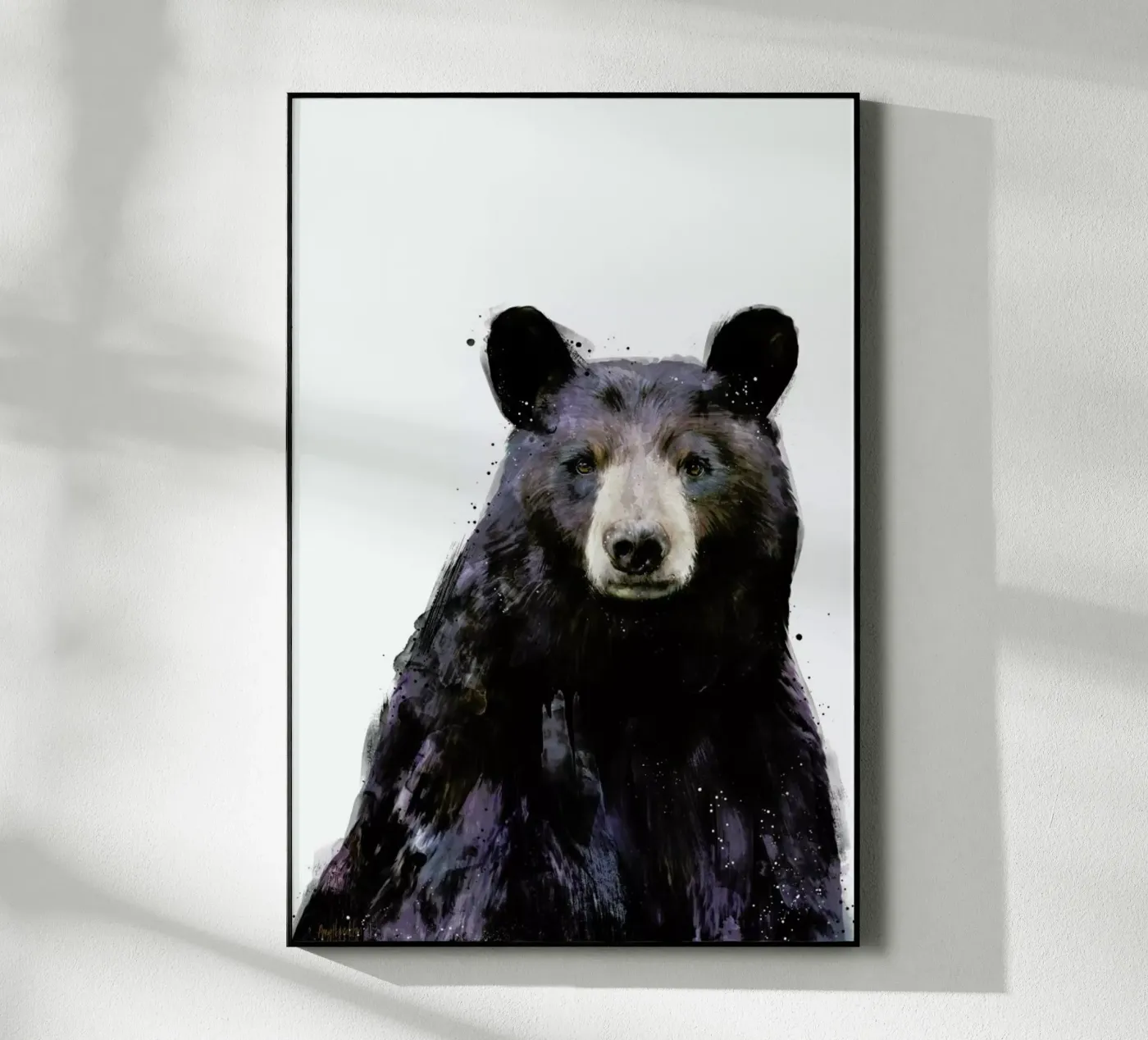 Black Bear acrylic glass by Amy Hamilton