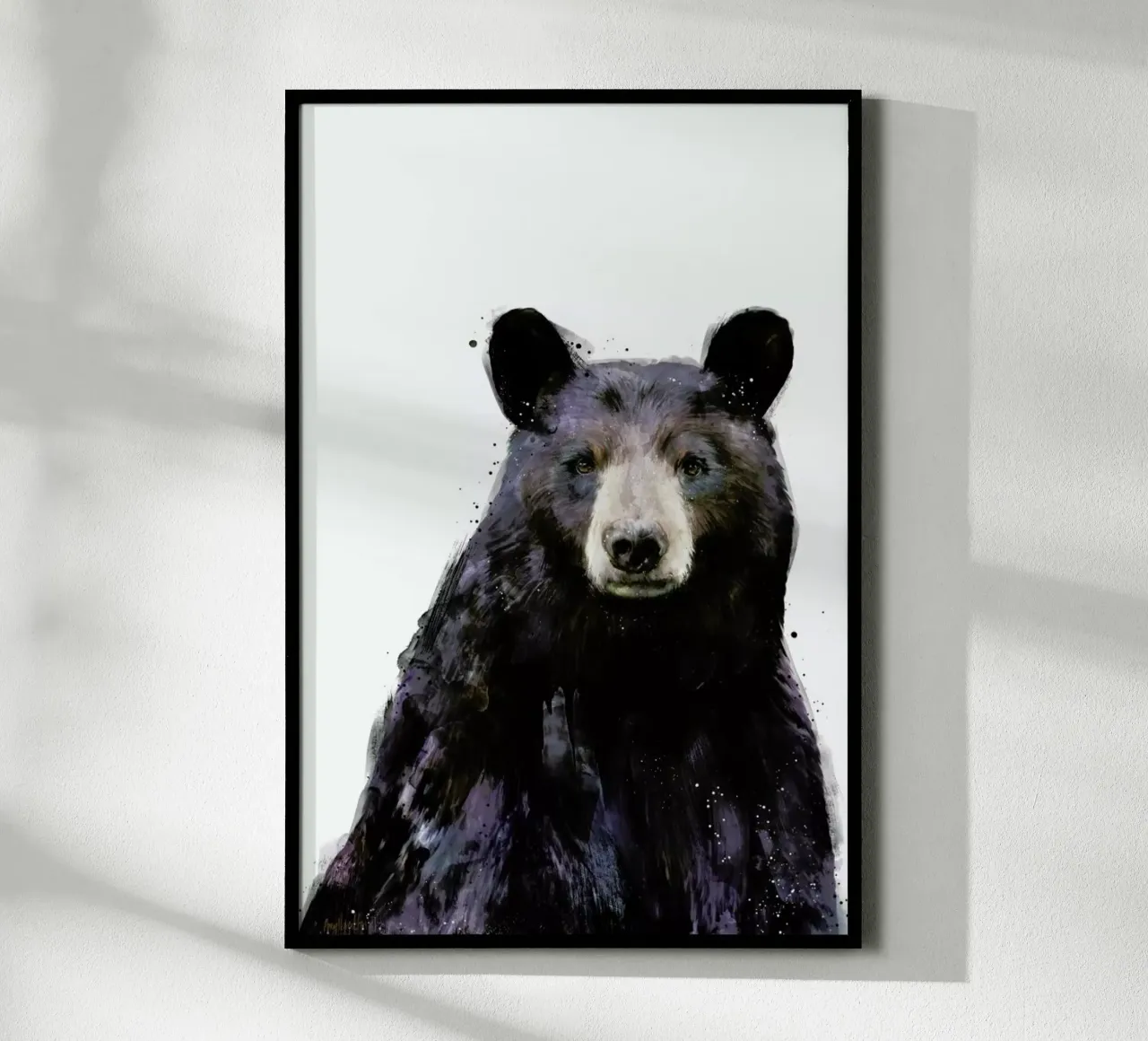Black Bear poster con telaio in plastica da Amy Hamilton