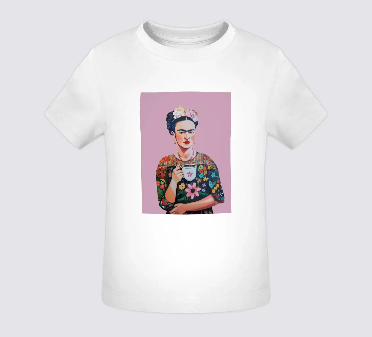 Frida Kahlo Caffè Amore maglietta neonato da Carinaprint