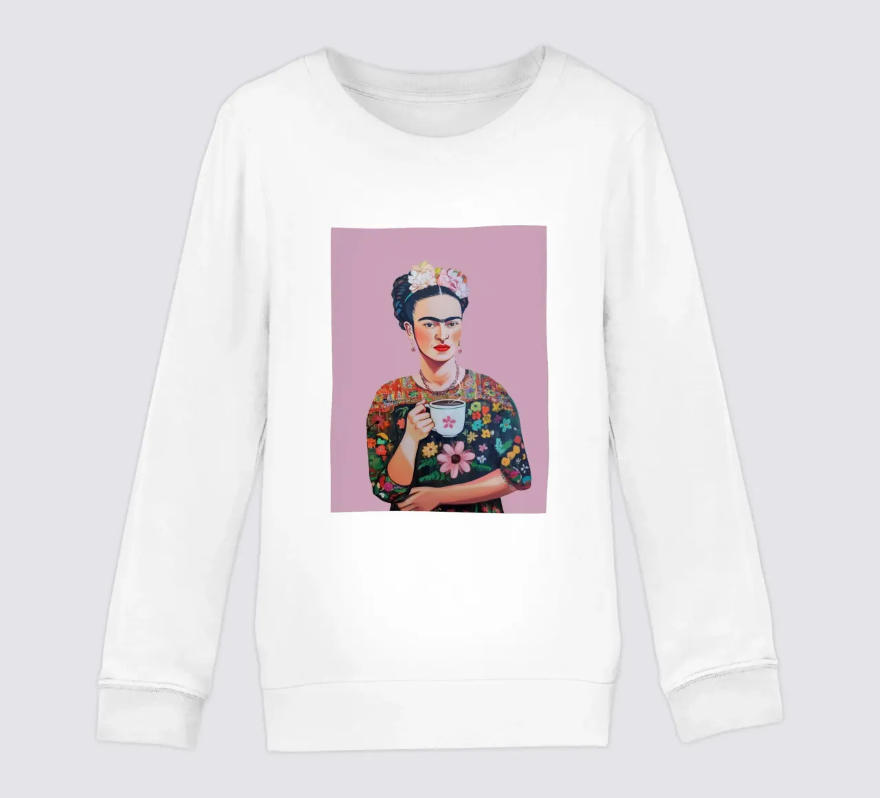 Frida Kahlo Caffè Amore felpa bambino da Carinaprint