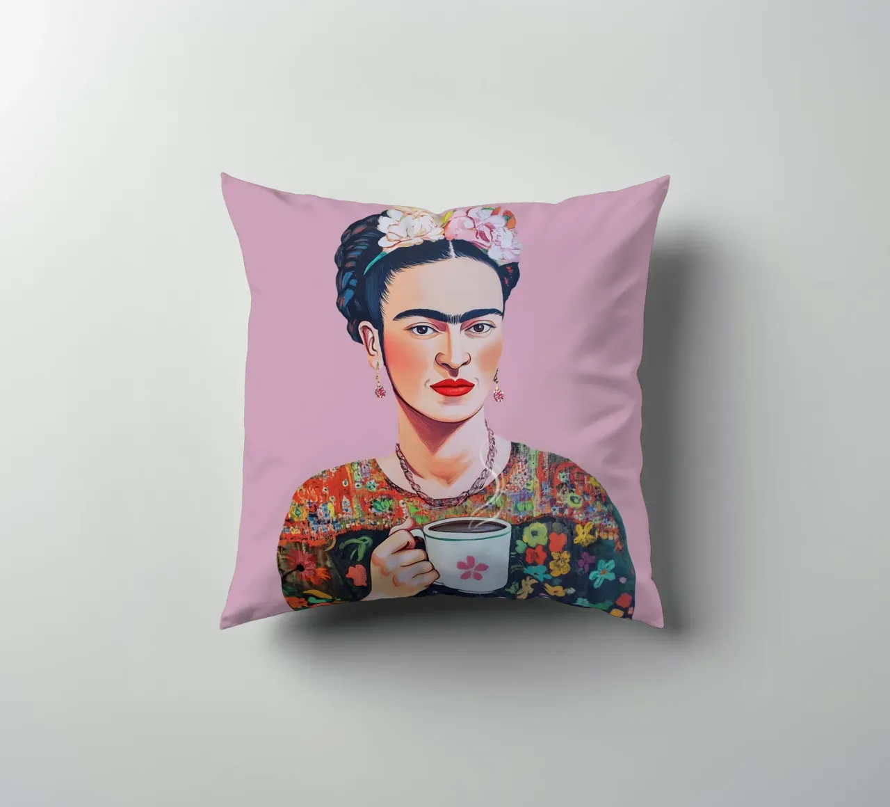 Frida Kahlo Caffè Amore cuscino da Carinaprint
