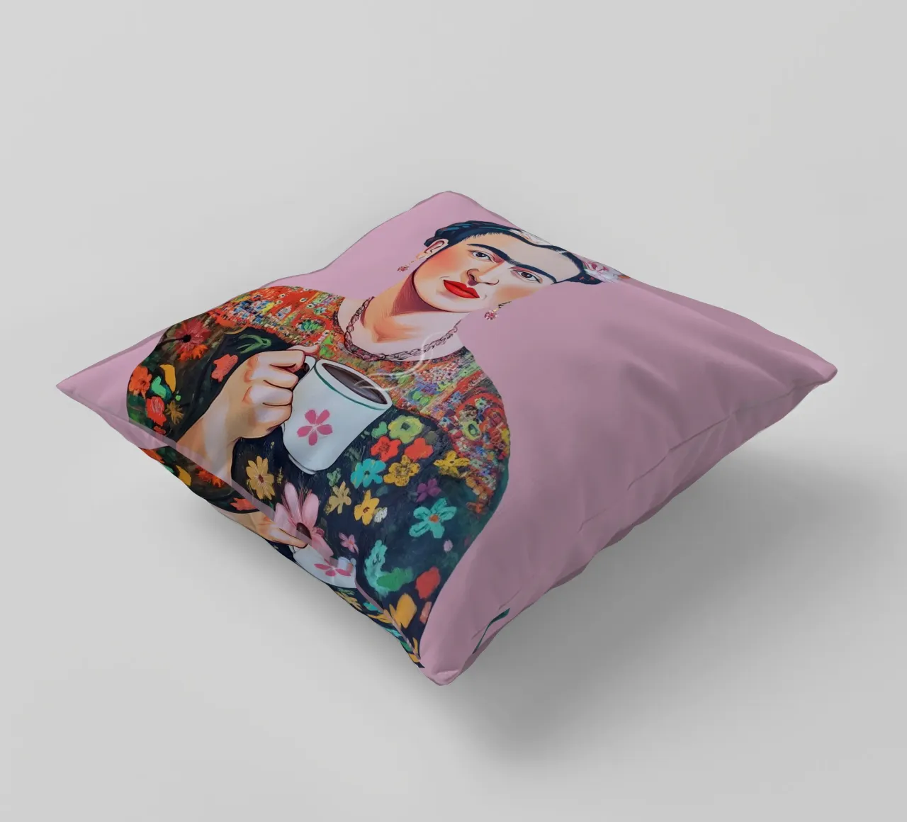Frida Kahlo Caffè Amore cuscino da Carinaprint
