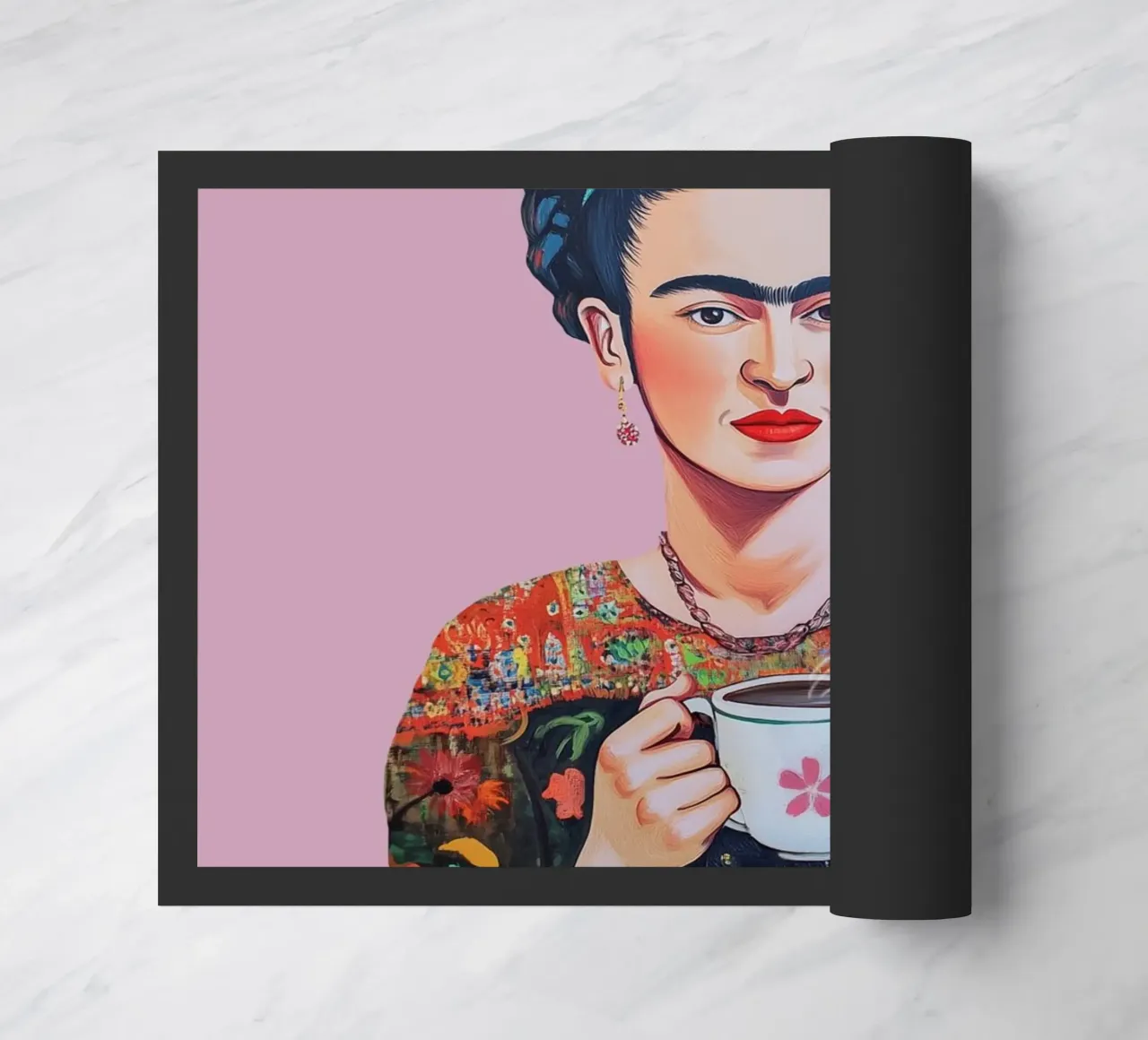 Frida Kahlo Caffè Amore zerbino da Carinaprint