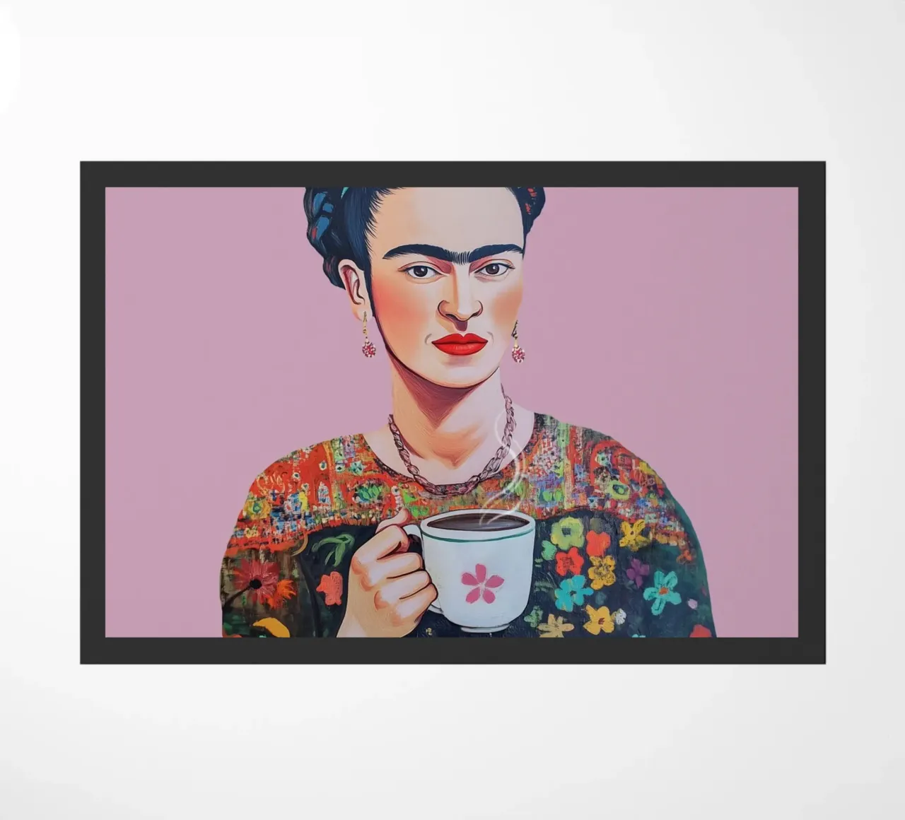 Frida Kahlo Caffè Amore zerbino da Carinaprint