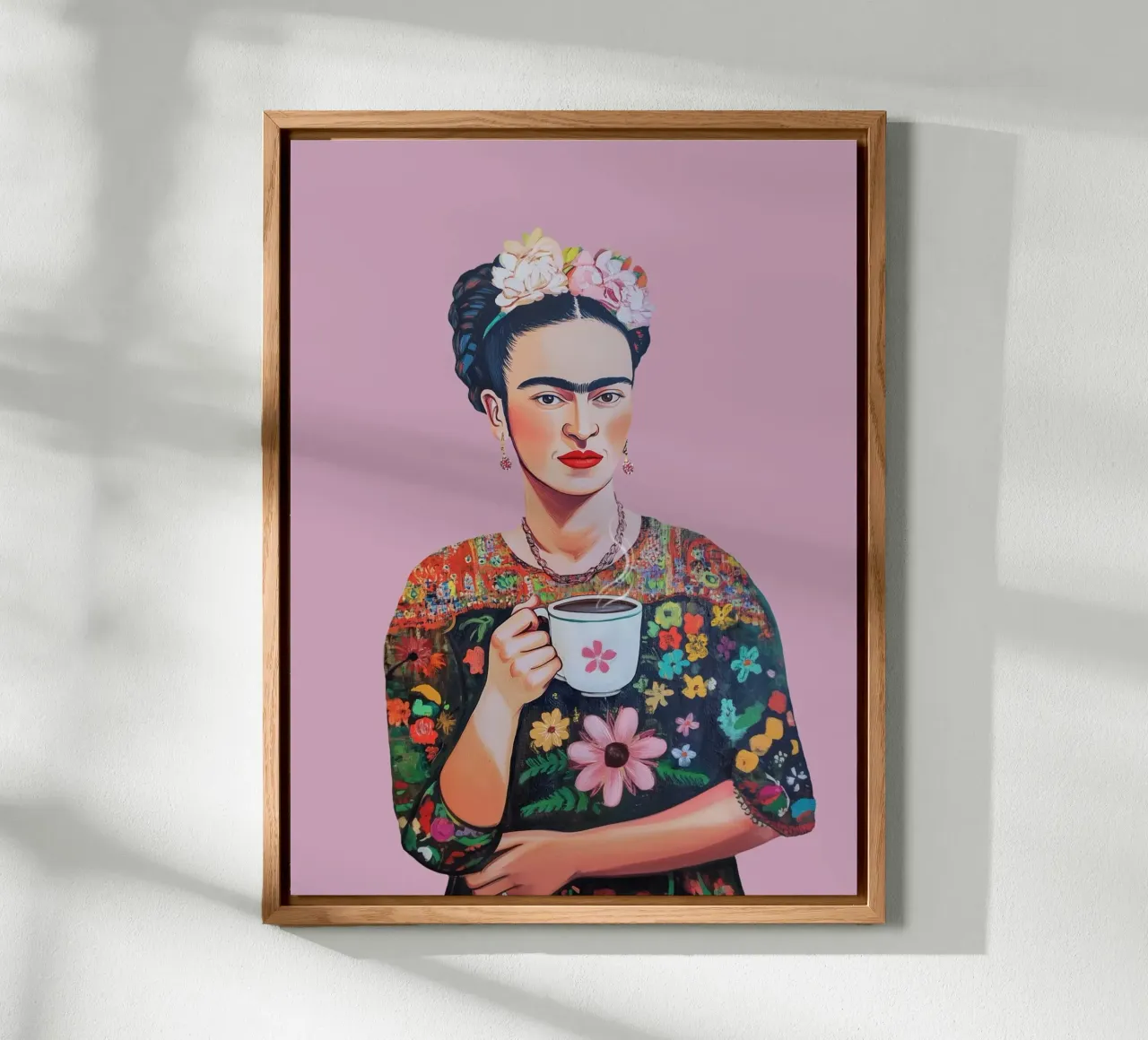 Frida Kahlo Caffè Amore alluminio dibond da Carinaprint