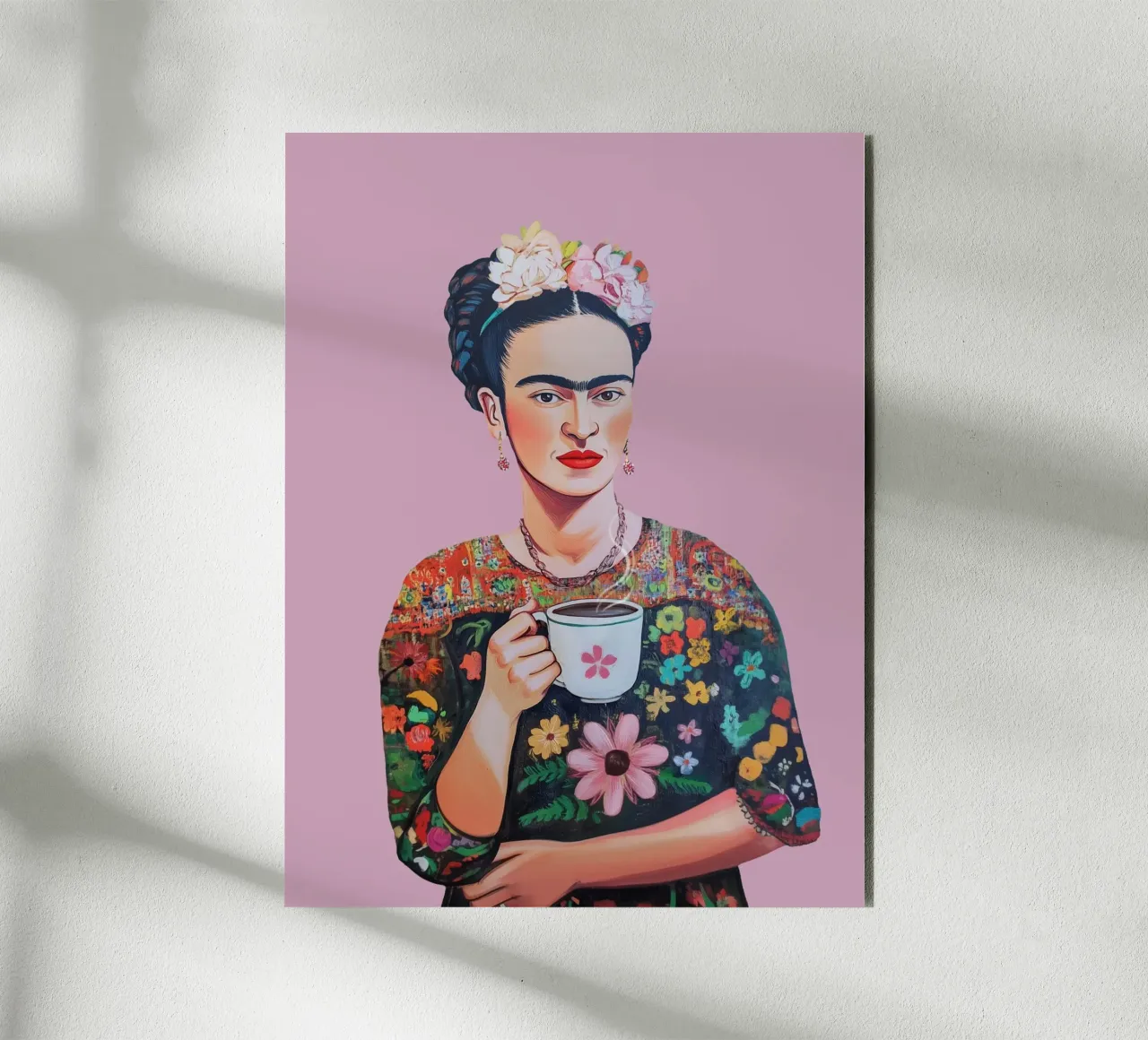 Frida Kahlo Caffè Amore alluminio dibond da Carinaprint