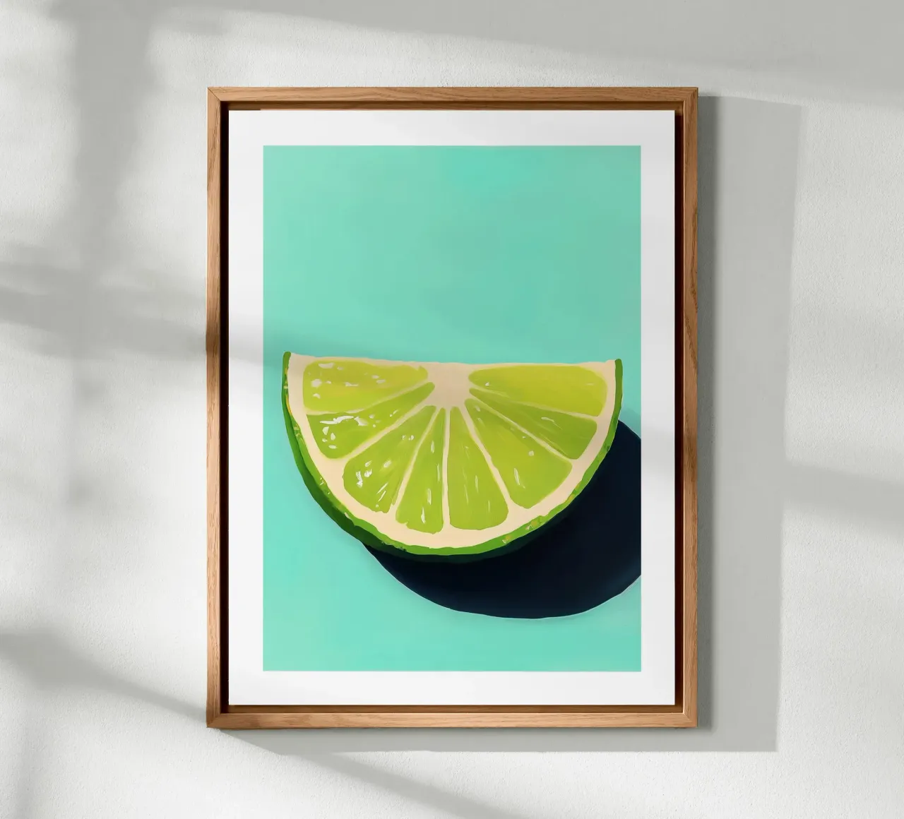 A minimalist slice of lime alu-dibond by Spice & Style