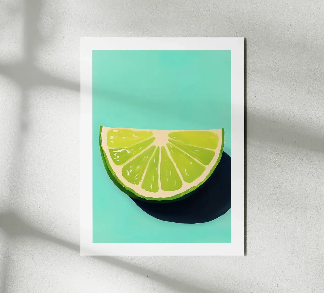 A minimalist slice of lime alu-dibond by Spice & Style