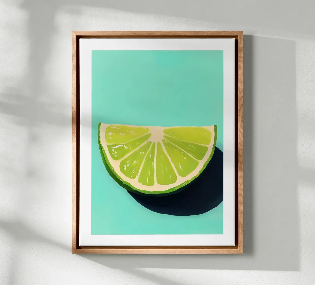 A minimalist slice of lime canvas by Spice & Style