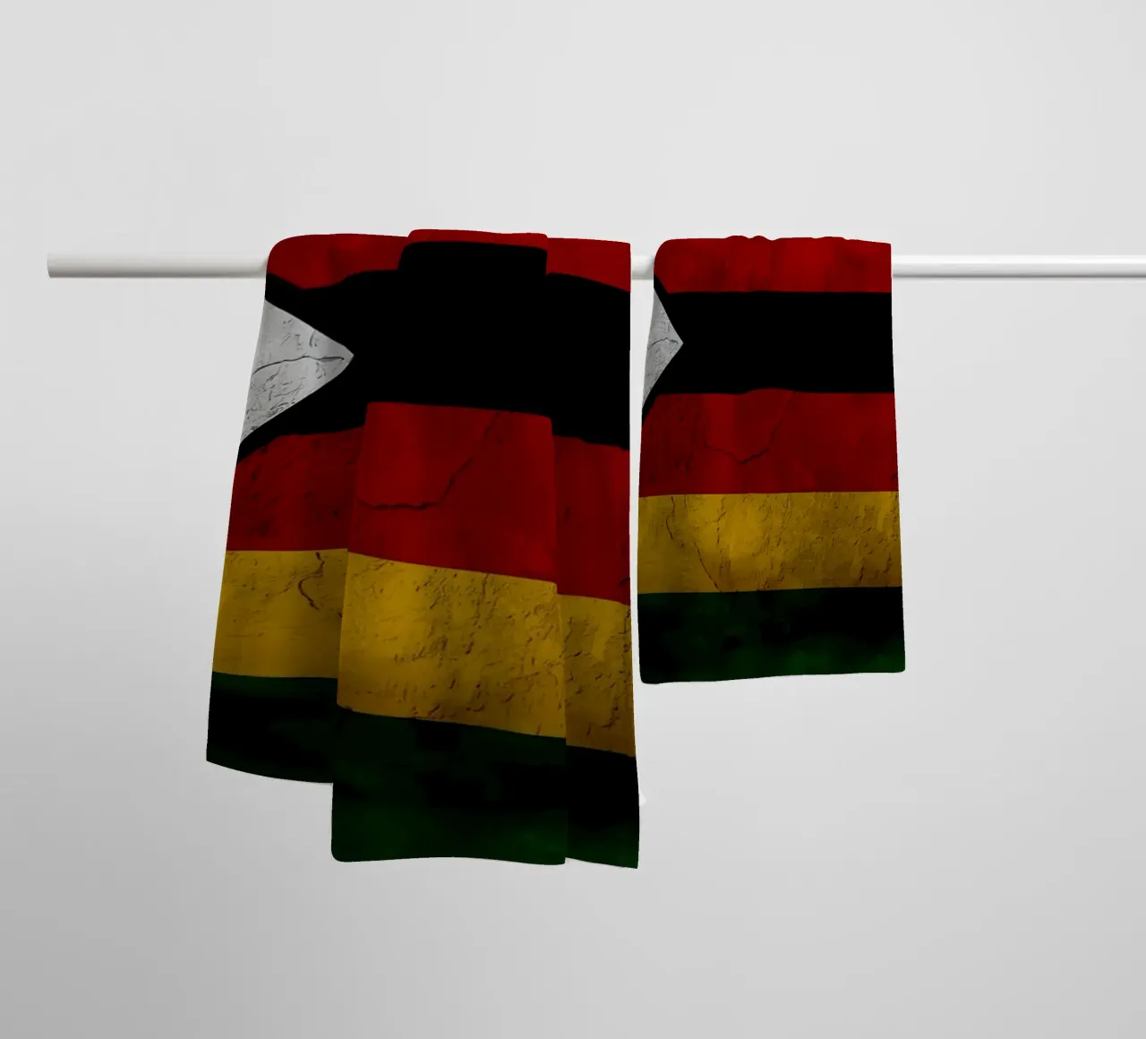 Zimbabwe vintage flag towel by Joshua A Holmes