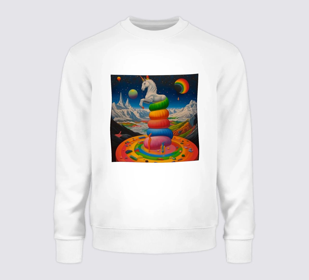 Unicorno in un mondo colorato felpa da Motivate-Today