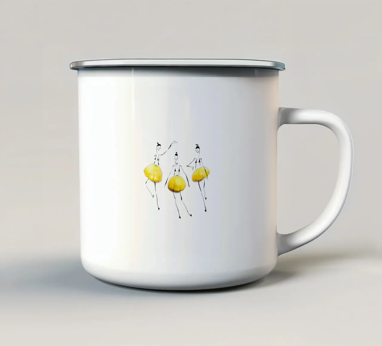 Squash Rockets tazza in smalto da Gretchen Roehrs