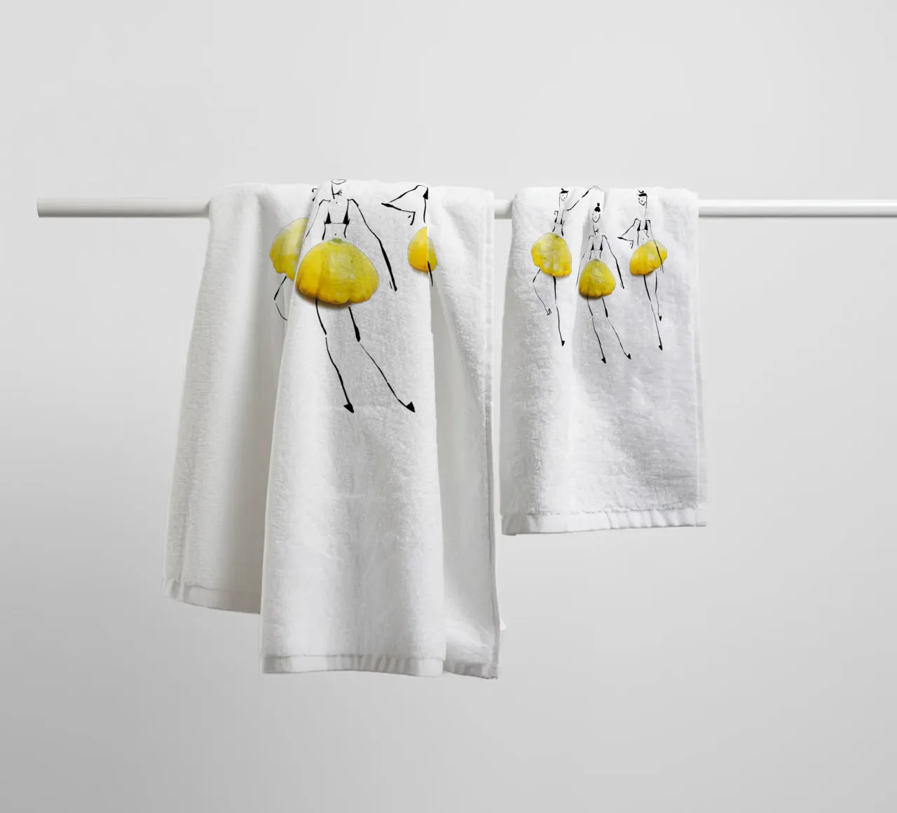 Squash Rockets asciugamano da bagno da Gretchen Roehrs