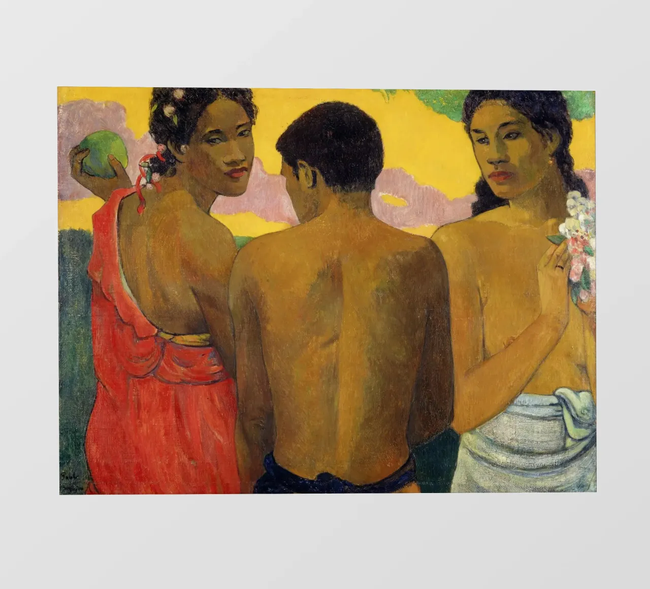 Paul Gauguin - Tre tahitiani pellicola backlit da Timeless Artworks