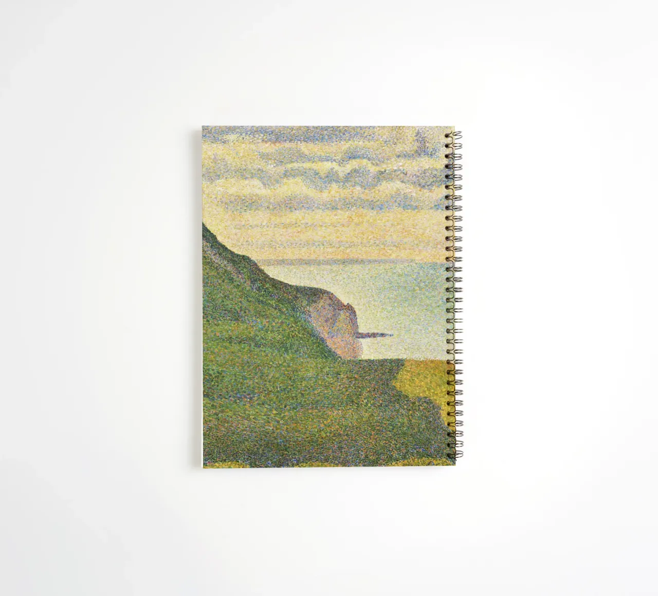 Georges Seurat - Seascape at Port-en-Bessin, Normandy spiral notebook by Timeless Artworks