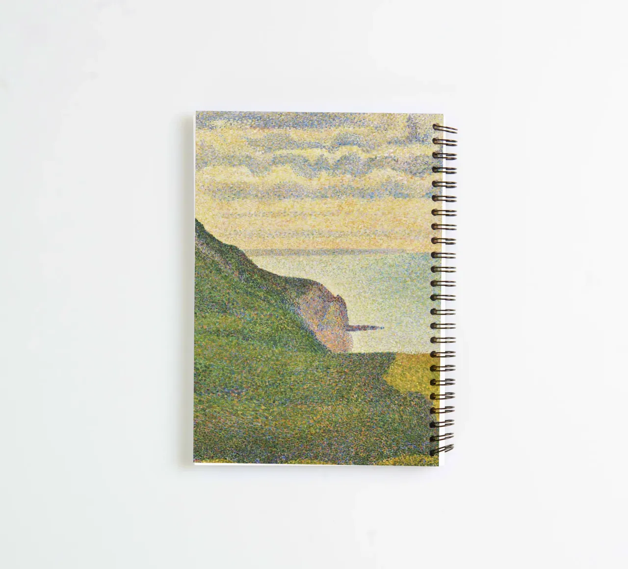 Georges Seurat - Seascape at Port-en-Bessin, Normandy spiral notebook by Timeless Artworks