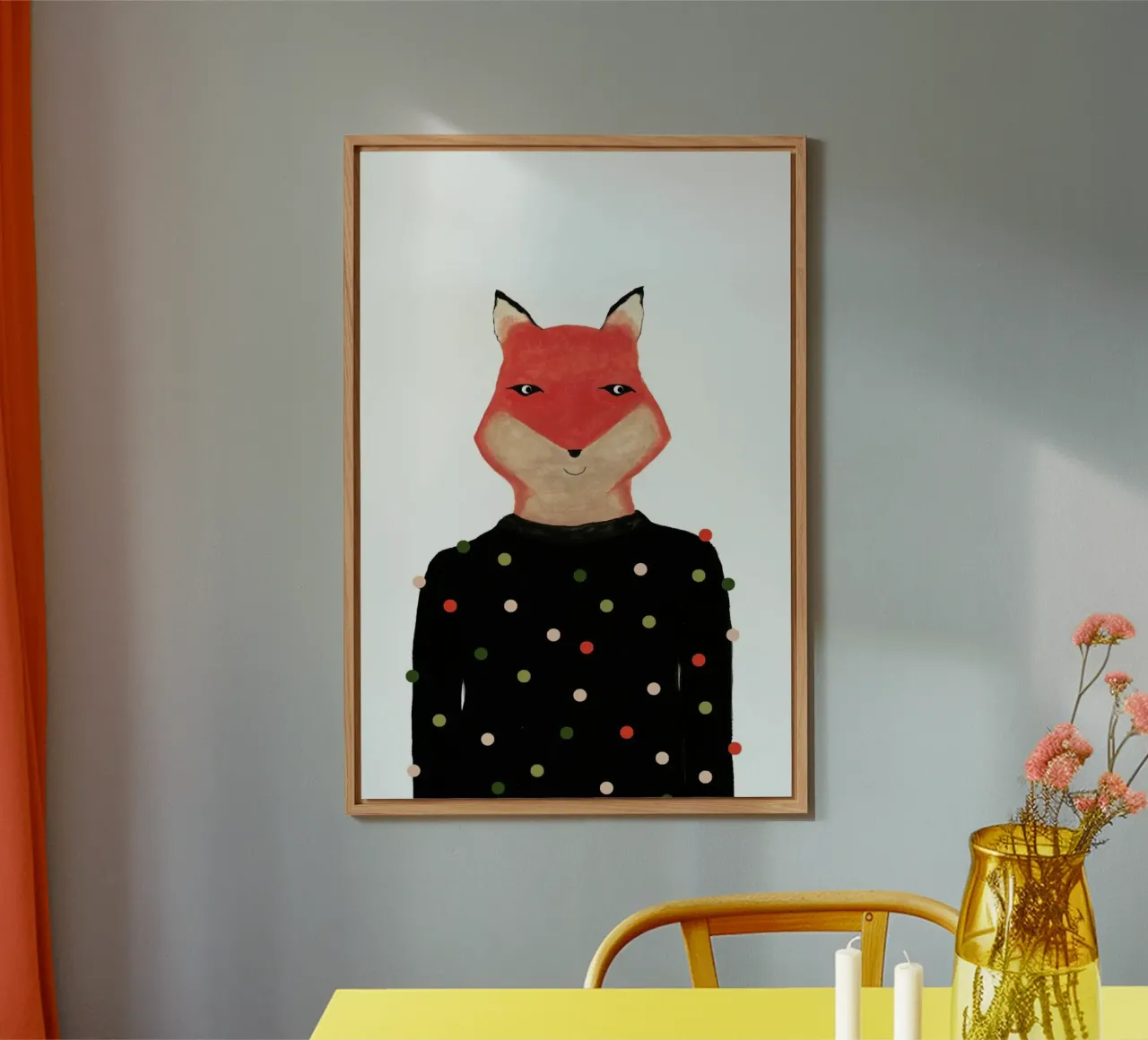 Fox with Sweater alluminio dibond da Atelier Mave