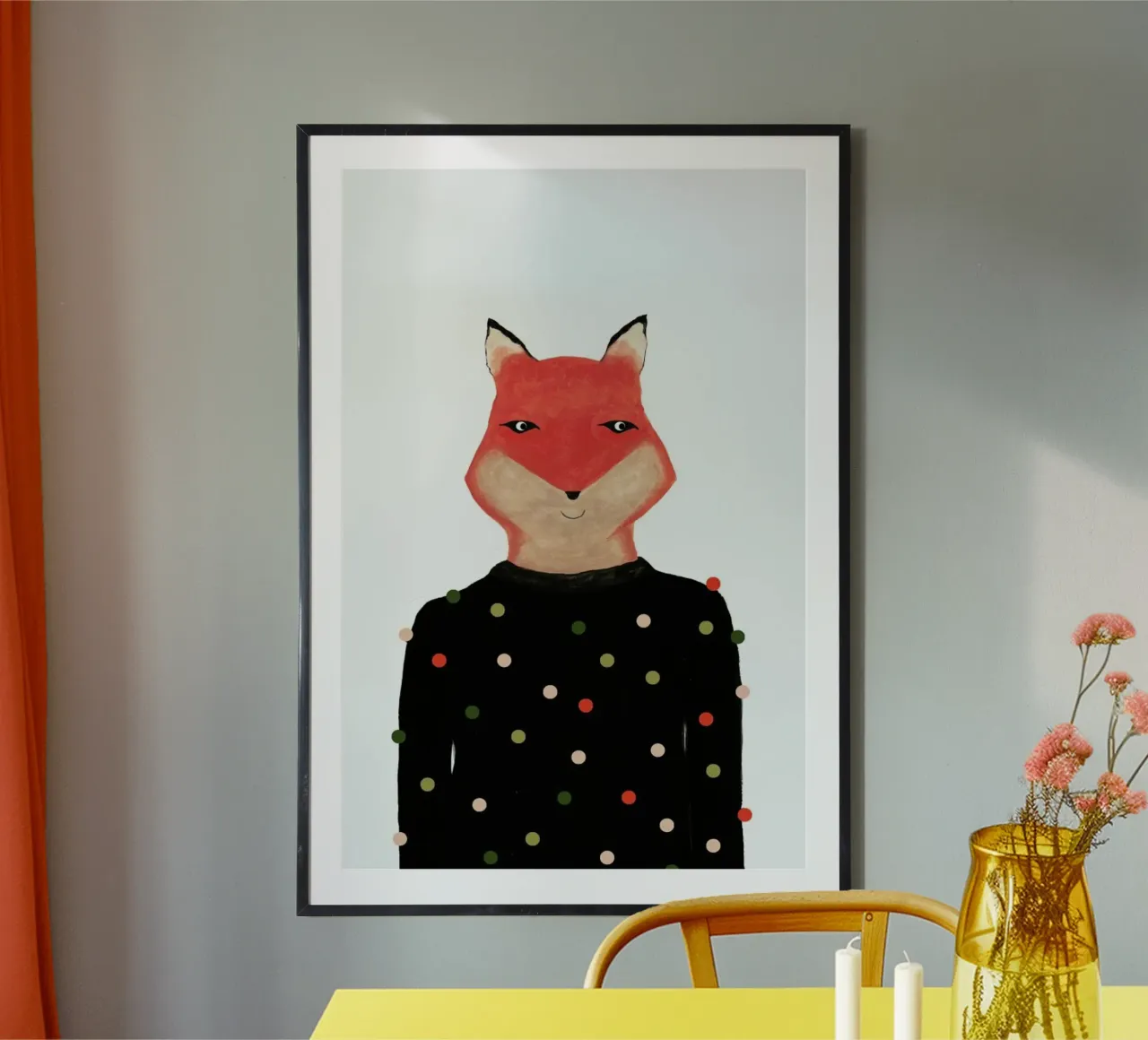 Fox with Sweater carta hahnemühle da Atelier Mave