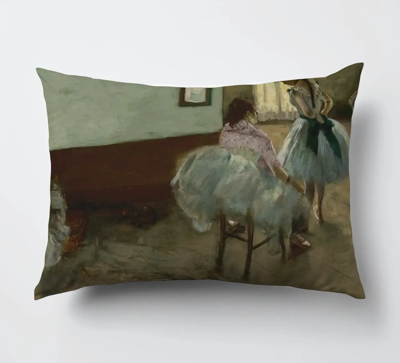 Edgar Degas - La lezione di danza, 1879 cuscino da Timeless Artworks