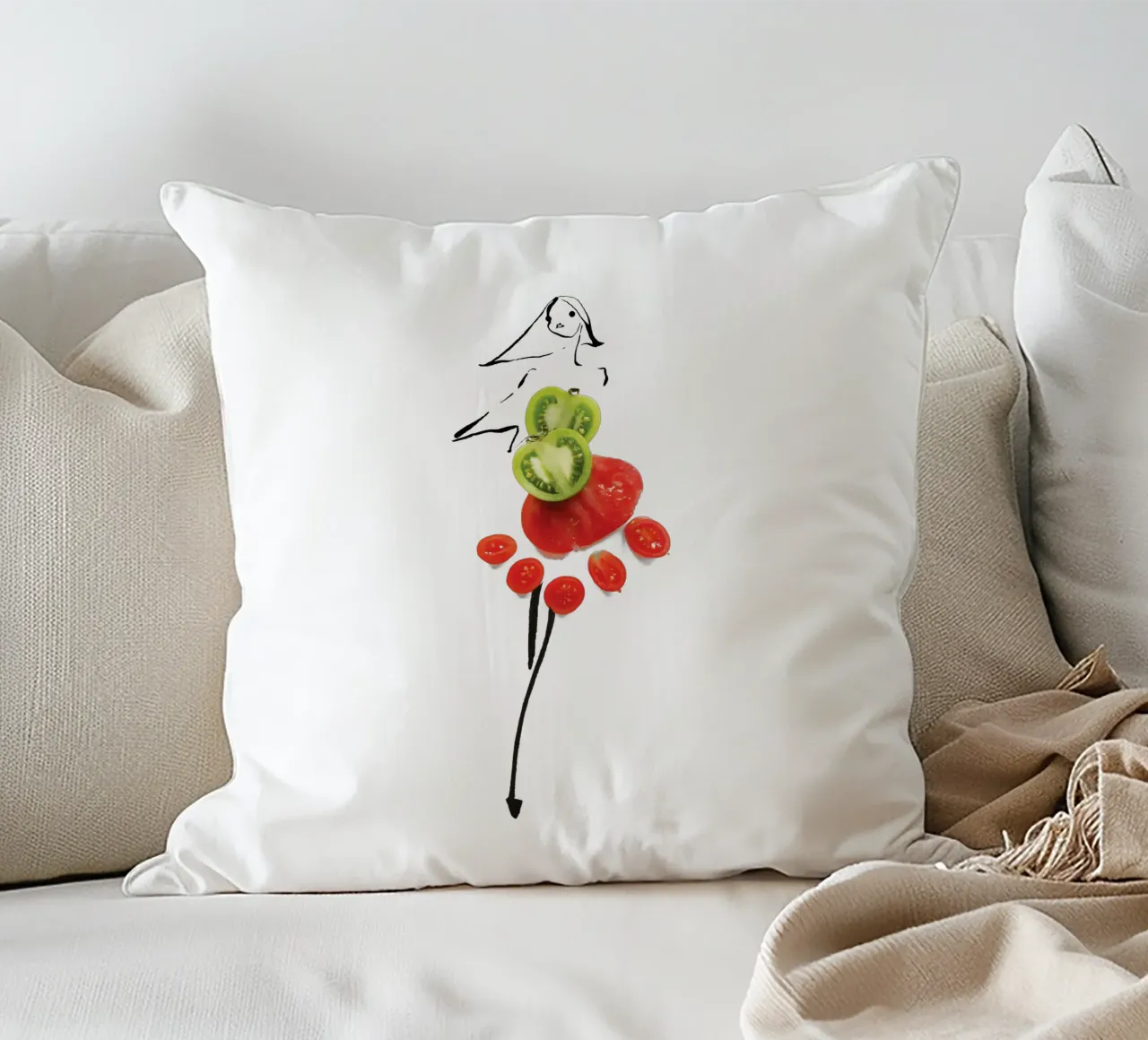 Tomatoes cuscino da Gretchen Roehrs