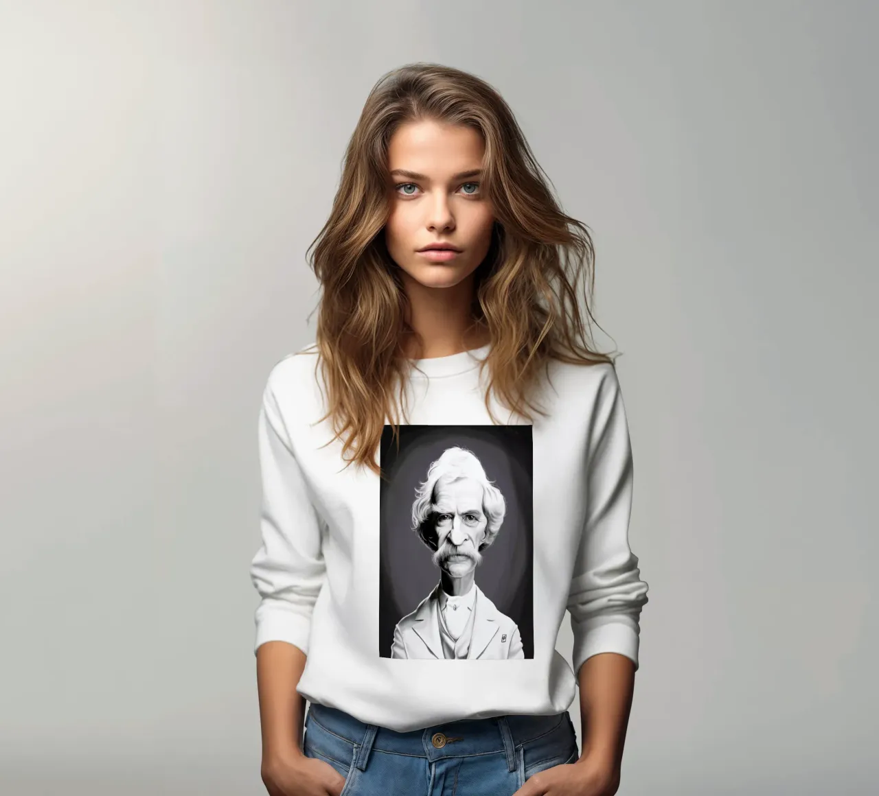 Mark Twain sweatshirt van Rob Art | Illustration