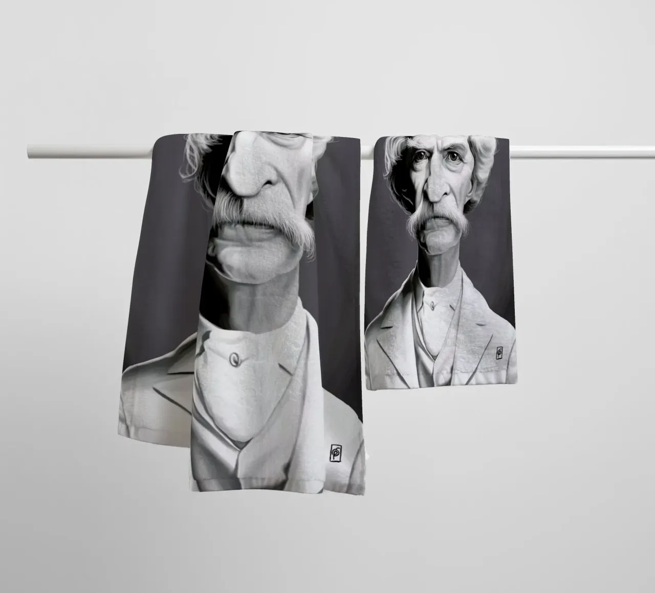Mark Twain asciugamano da bagno da Rob Art | Illustration