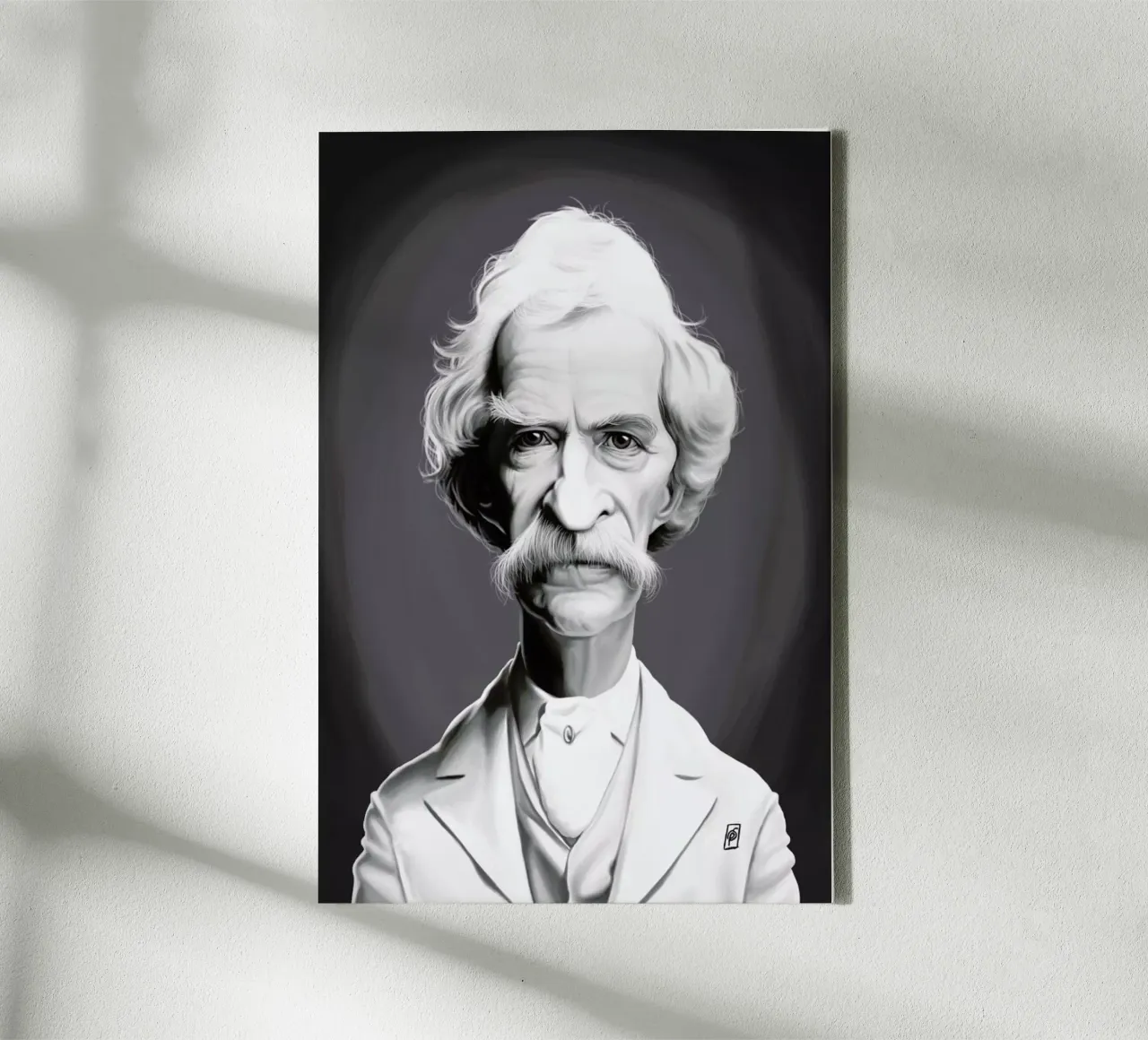 Mark Twain canvas by Rob Art | Illustration