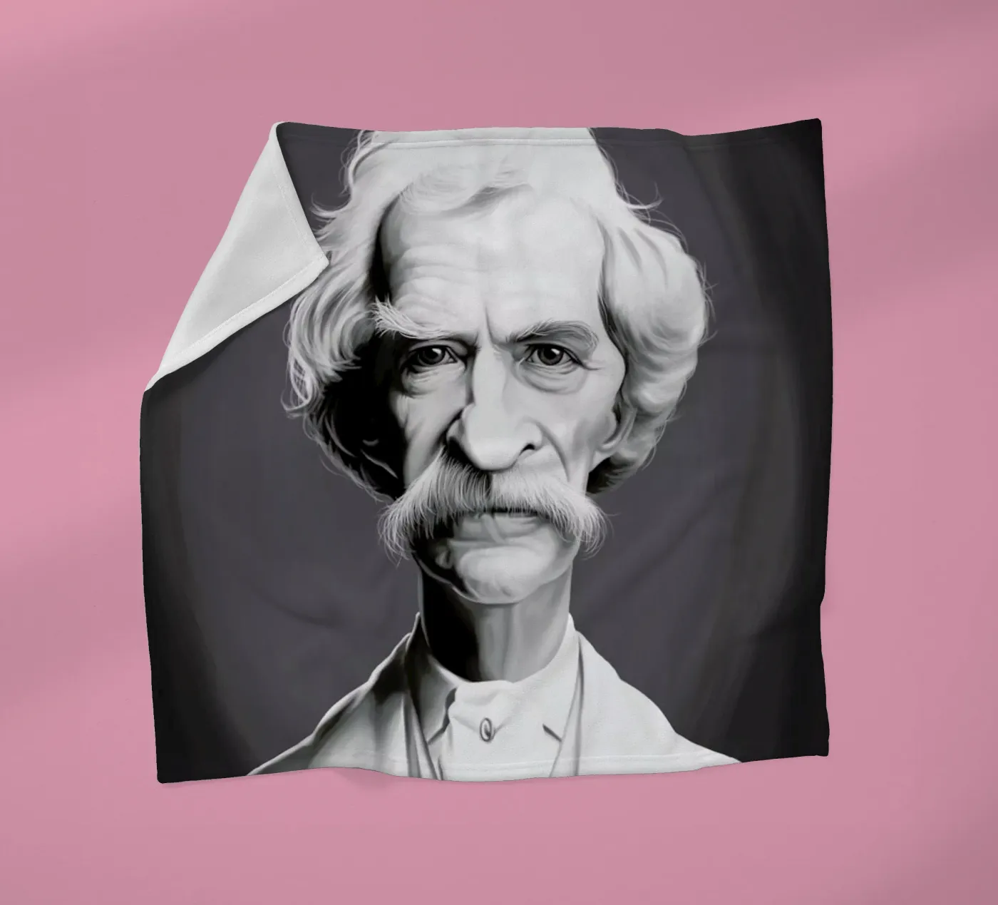Mark Twain Fleecedecke von Rob Art | Illustration