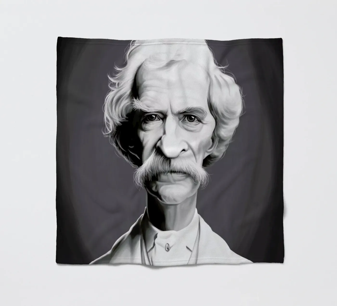 Mark Twain Fleecedecke von Rob Art | Illustration