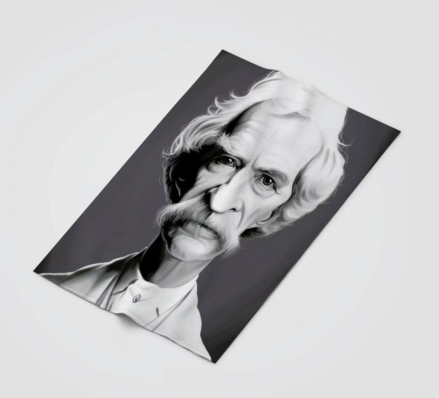 Mark Twain Fleecedecke von Rob Art | Illustration
