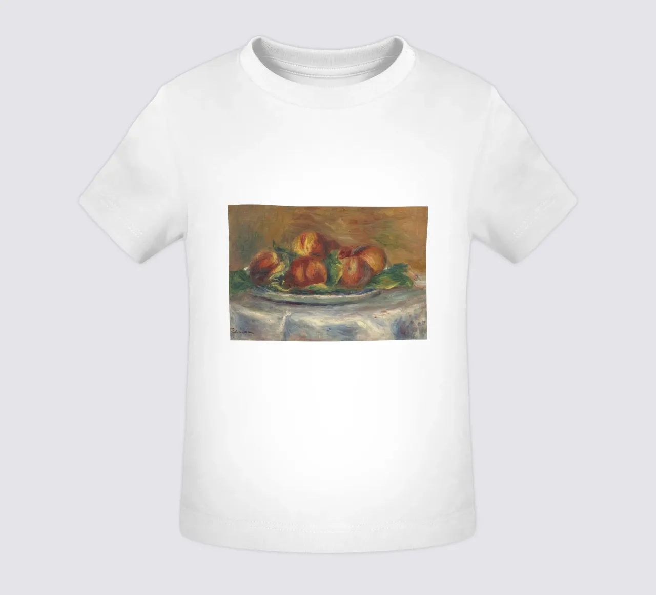 Pierre-Auguste Renoir - Perziken op een bord baby t-shirt van Timeless Artworks