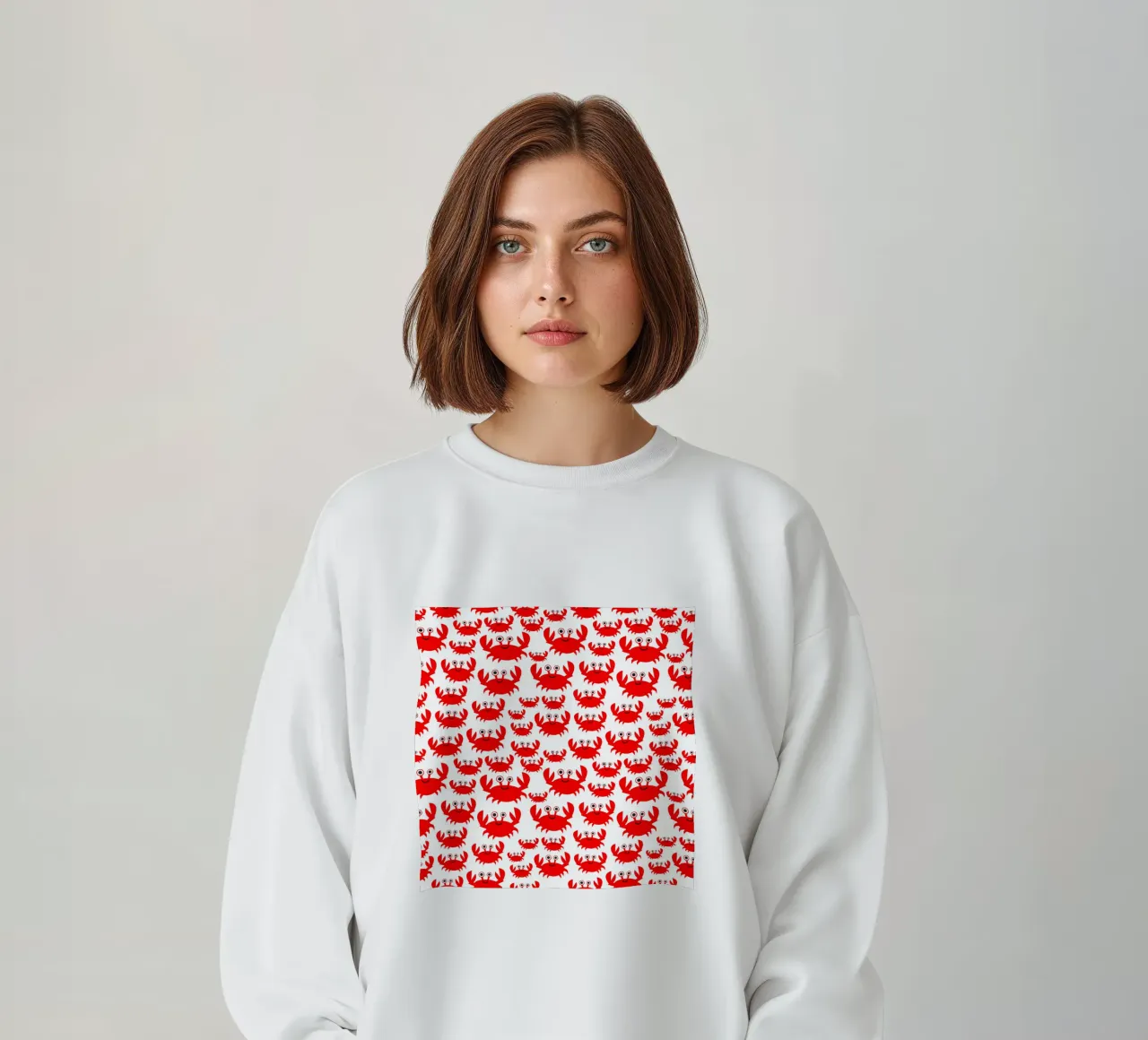 crab pattern felpa da baobabprintstore