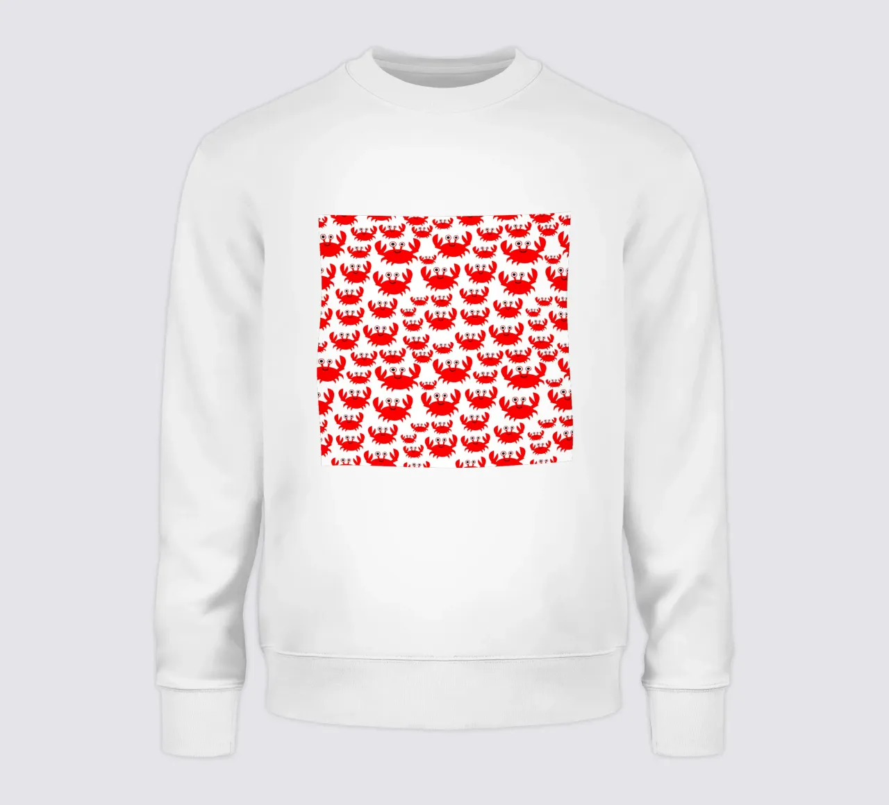 crab pattern felpa da baobabprintstore