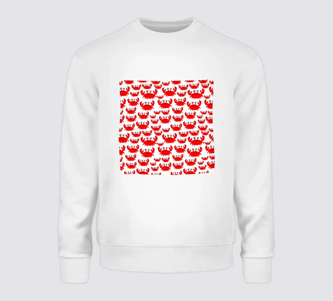 crab pattern felpa da baobabprintstore