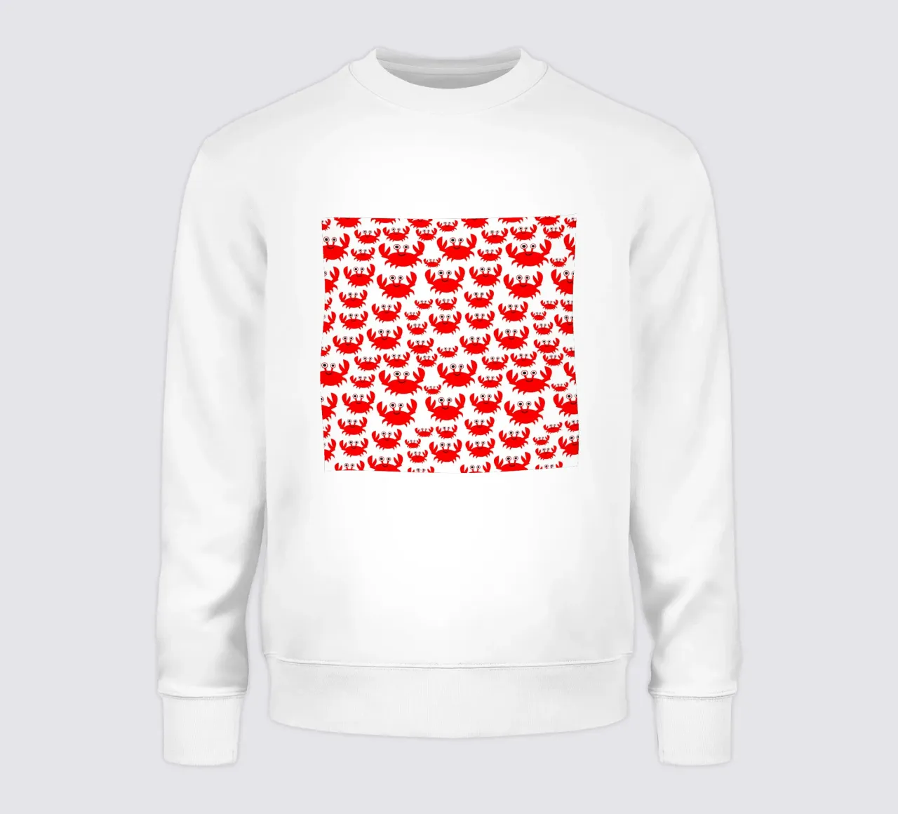 crab pattern felpa da baobabprintstore