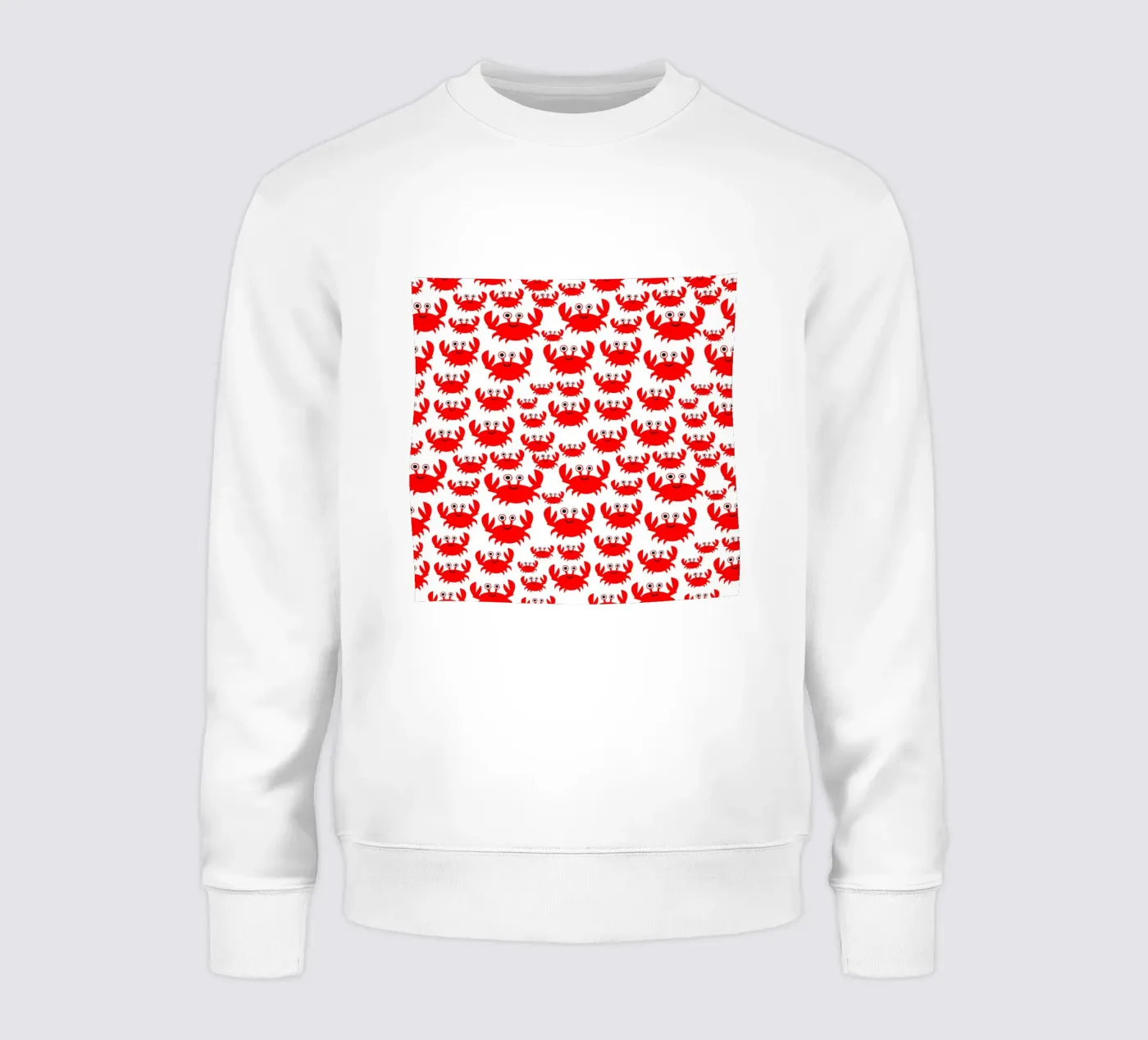 crab pattern felpa da baobabprintstore