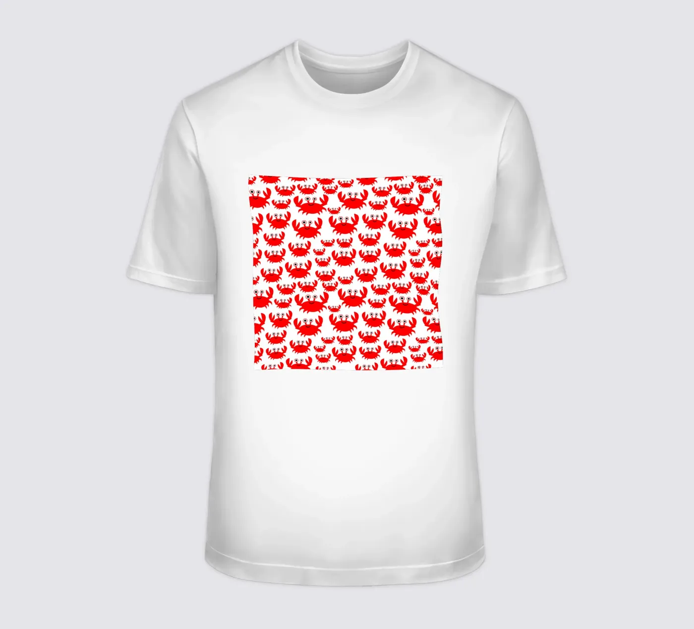 crab pattern t-shirt da baobabprintstore