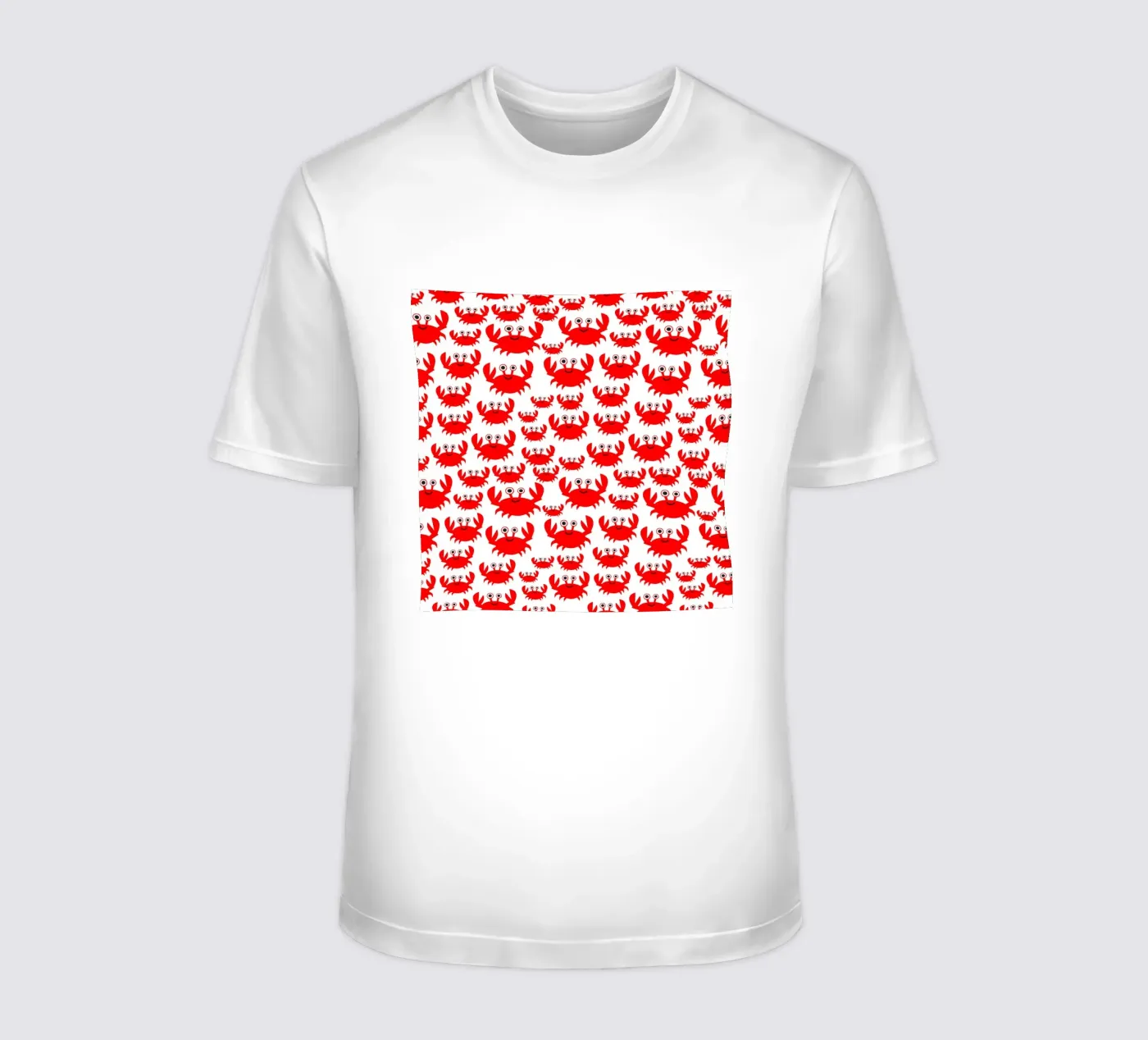 crab pattern t-shirt da baobabprintstore