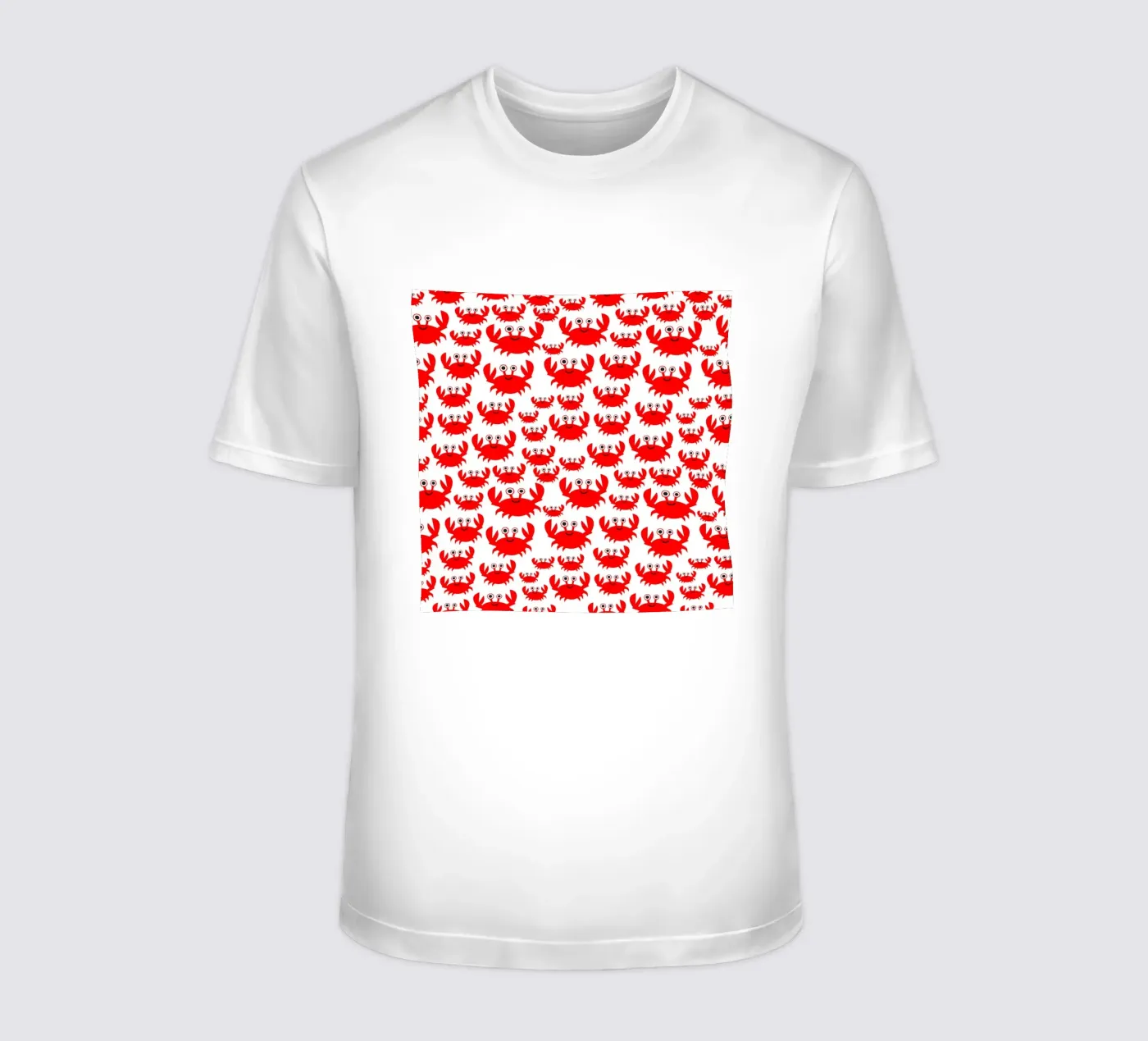 crab pattern t-shirt da baobabprintstore