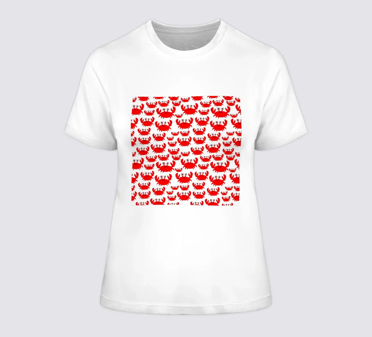 crab pattern t-shirt da donna da baobabprintstore